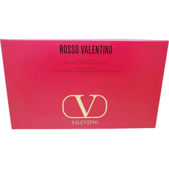 Valentino Rosso Couture Pouch Lipstick Set - 5 Lipstick Refills + Case - Picture 3 of 5